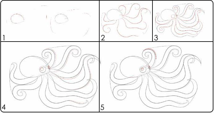 kako nacrtati hobotnicu